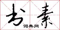 书素怎么写好看