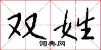 双姓怎么写好看