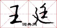 王廷怎么写好看
