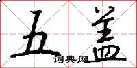 五盖怎么写好看