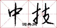 中技怎么写好看