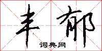 丰郁怎么写好看