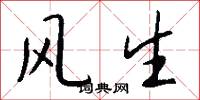 风生怎么写好看