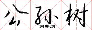 公孙树怎么写好看