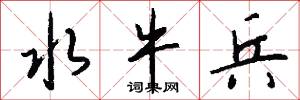 水牛兵怎么写好看