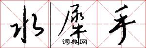 水犀手怎么写好看