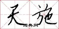 天施怎么写好看