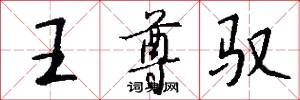 王尊驭怎么写好看