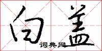 白盖怎么写好看