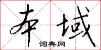 本域怎么写好看