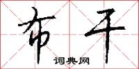 布干怎么写好看