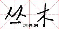 丛木怎么写好看