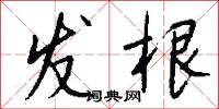 发根怎么写好看