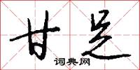 甘足怎么写好看