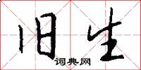 旧生怎么写好看