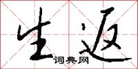 生返怎么写好看