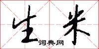 生米怎么写好看