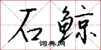 石鲸怎么写好看