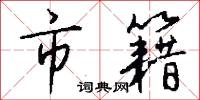 市籍怎么写好看