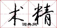 术精怎么写好看