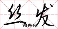 丝发怎么写好看