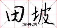 田坡怎么写好看