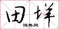 田垟怎么写好看
