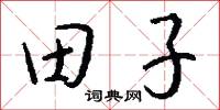 田子怎么写好看