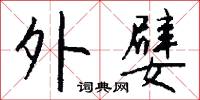 外嬖怎么写好看