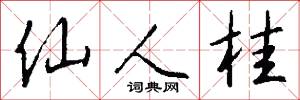 仙人桂怎么写好看