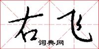 右飞怎么写好看