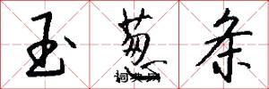 玉葱条怎么写好看