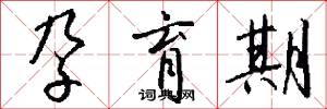 孕育期怎么写好看