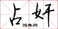 占奸怎么写好看