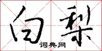 白梨怎么写好看