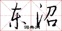 东沼怎么写好看