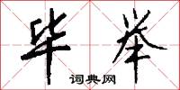 毕举怎么写好看