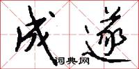 成遂怎么写好看