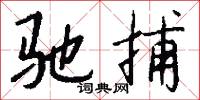 驰捕怎么写好看