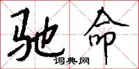驰命怎么写好看