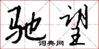 驰望怎么写好看