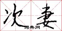 次妻怎么写好看