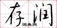 存润怎么写好看