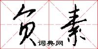 负素怎么写好看