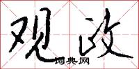 观政怎么写好看