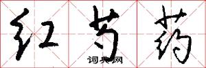 红芍药怎么写好看