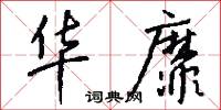 华靡怎么写好看