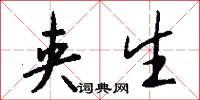 夹生怎么写好看