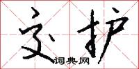 交护怎么写好看