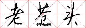 老苍头怎么写好看
